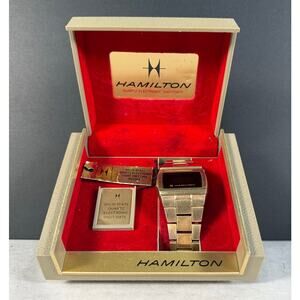 Hamilton LED Wristwatch – Vintage Digital Watch with Box – Untested